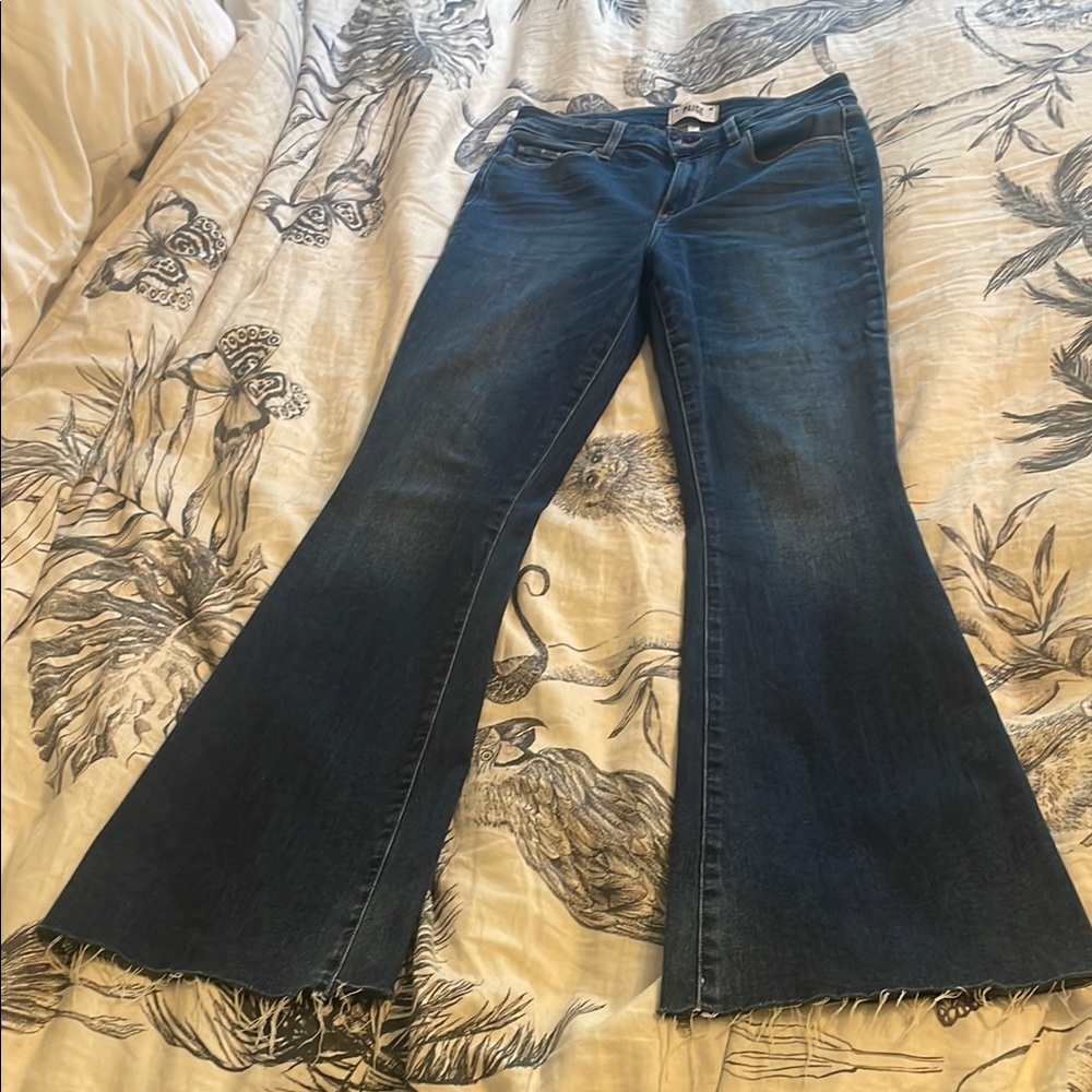 Paige Women's Flared Blue Jeans